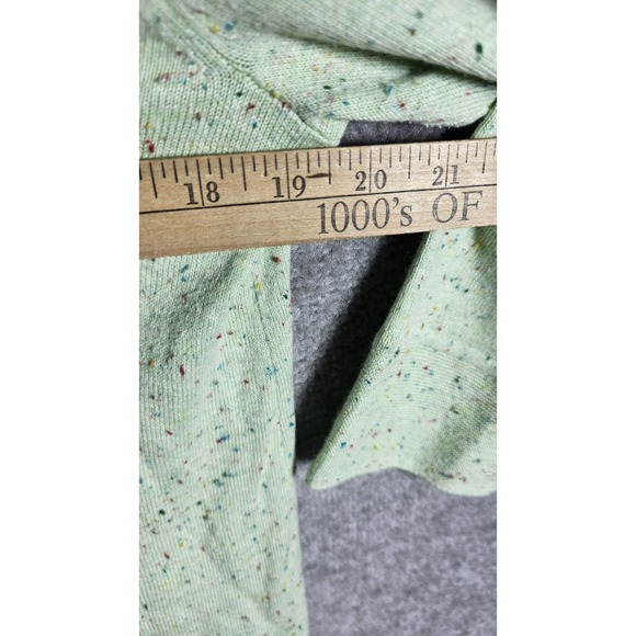 J Jill Green Confetti Sweater Womens Size Medium 3/4 Sleeve Pullover Knit Top - Picture 5 of 6